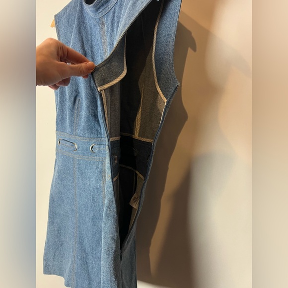 Veronica Beard Nico mock neck Denim dress Size 8 - Picture 11 of 15